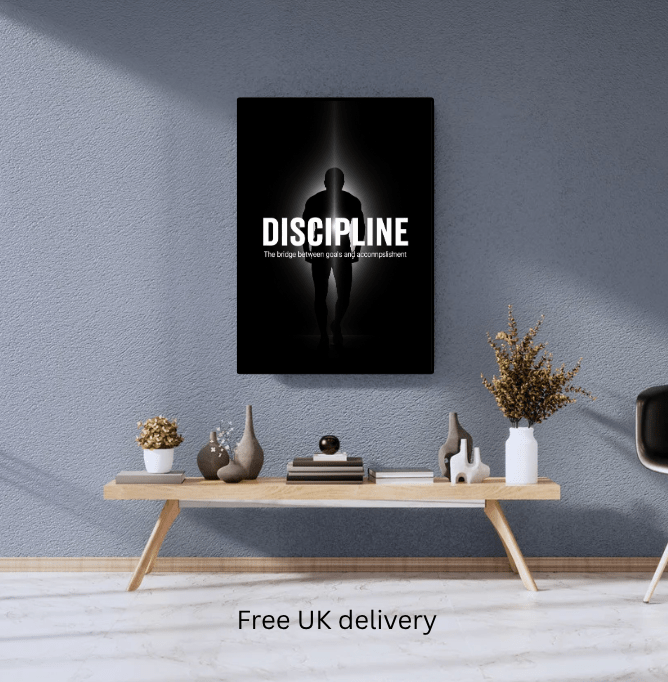 Discipline — Motivational Poster - Motivational Wall art - Gym Decor - Doublenightprints