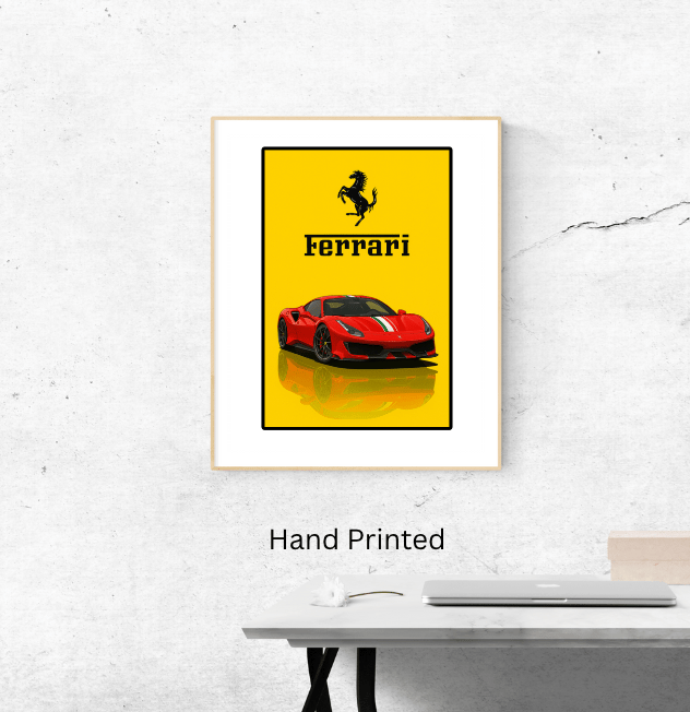 Ferrari Poster - Supercar Poster - Car enthusiast wall art - Car Posters - Doublenightprints