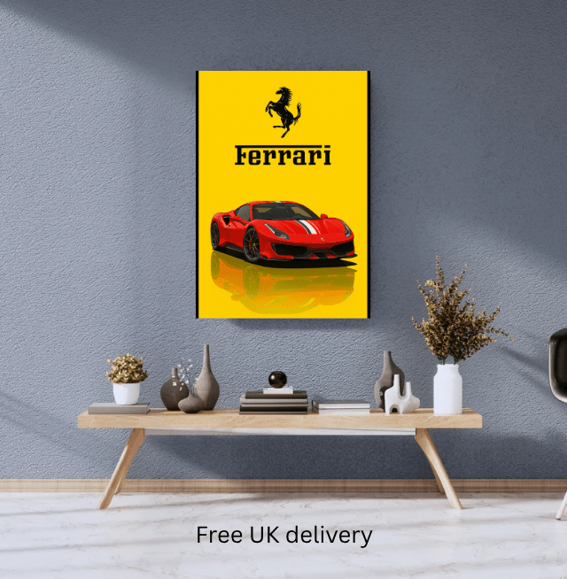 Ferrari Poster - Supercar Poster - Car enthusiast wall art - Car Posters - Doublenightprints
