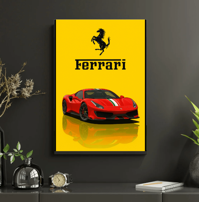 Ferrari Poster - Supercar Poster - Car enthusiast wall art - Car Posters - Doublenightprints