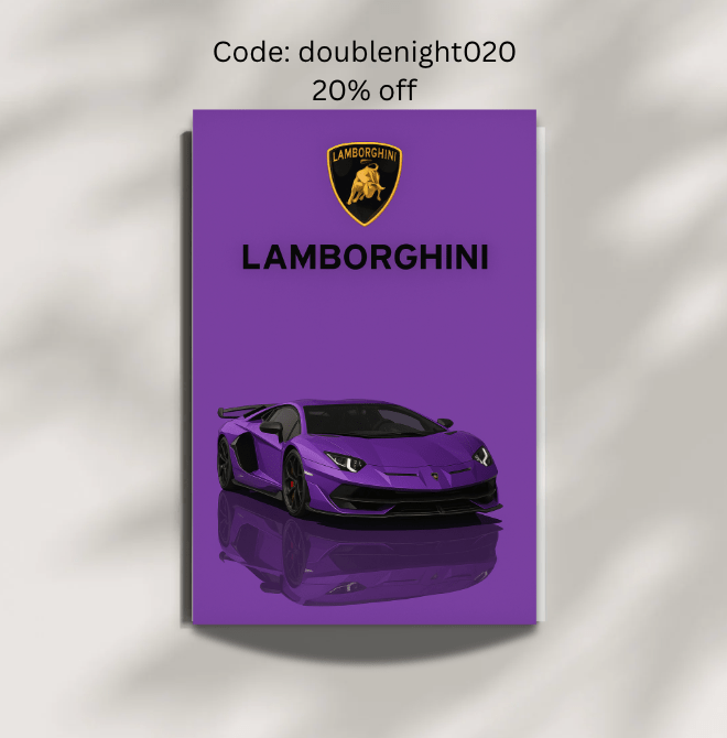 Lamborghini — Studio Poster - Premium Car Wall Art - Doublenightprints
