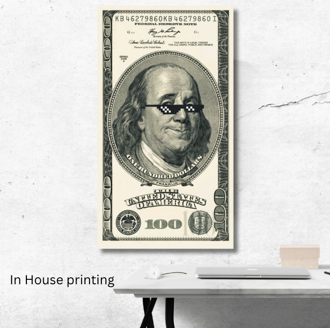 Dollar Bill Poster - Funny Meme poster - Wall Art Print (A1/A2/A3/A4) - Doublenightprints