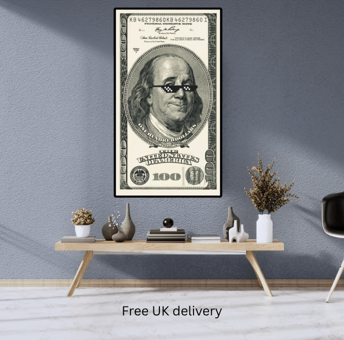 Dollar Bill Poster - Funny Meme poster - Wall Art Print (A1/A2/A3/A4) - Doublenightprints