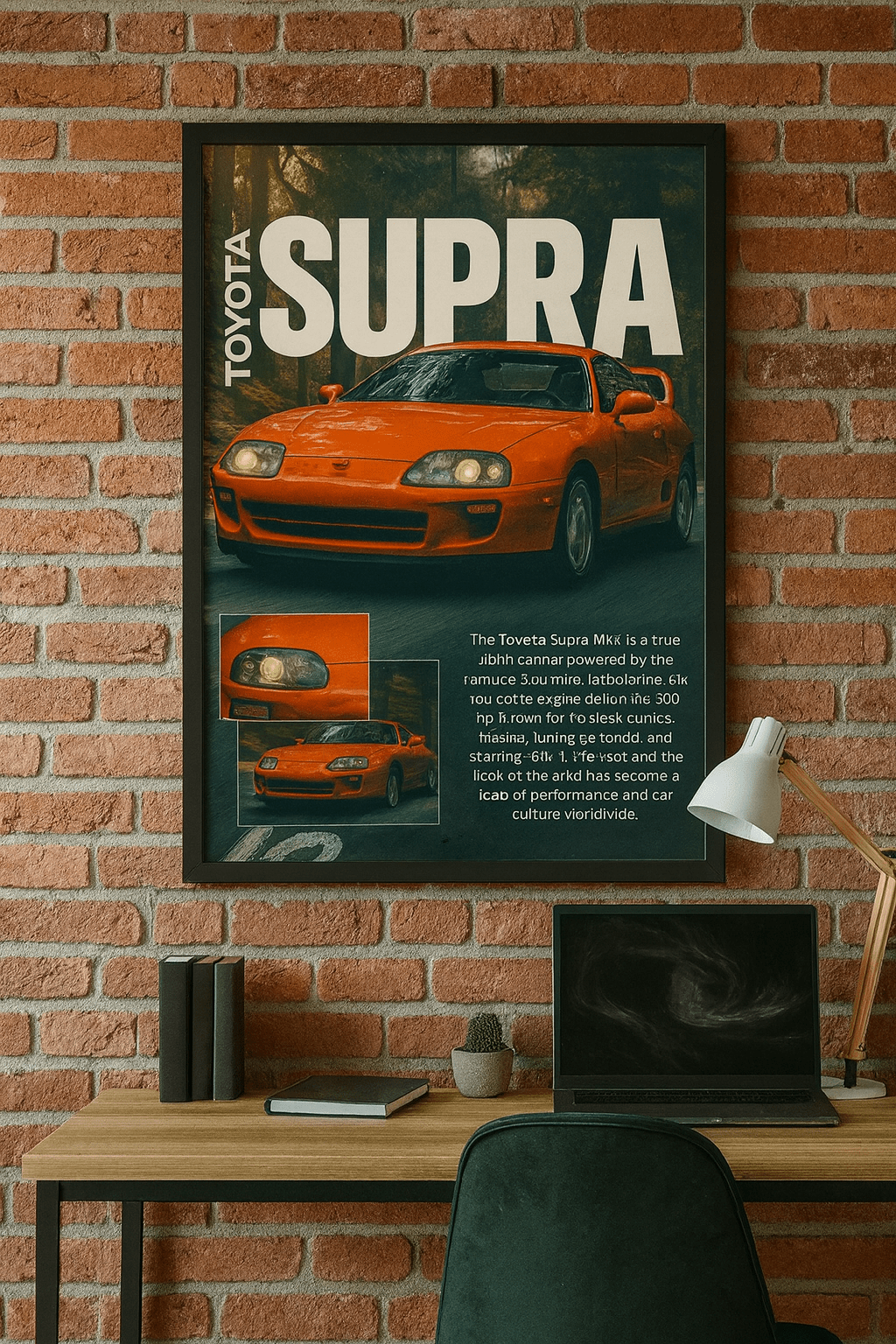 Toyota Supra MK4 Poster JDM Car Art Fast and Furious Inspired Poster - Doublenightprints
