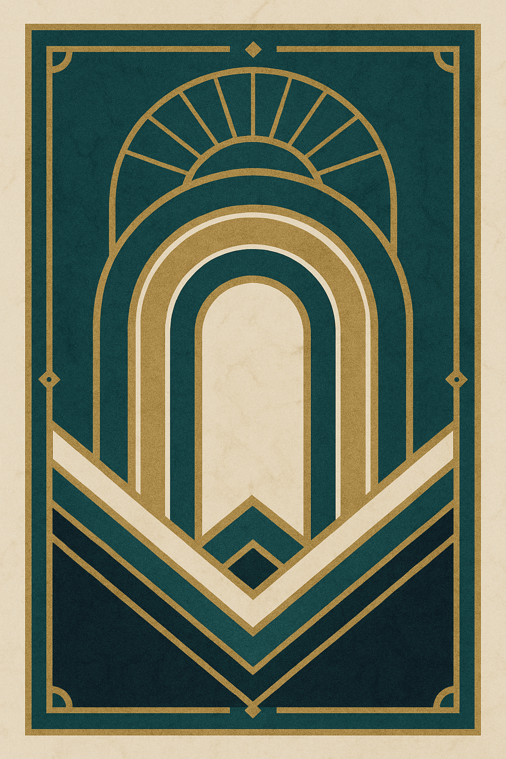 Art Deco No. 4 — Portal Chevron - Doublenightprints