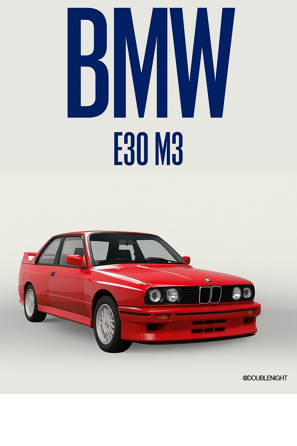 BMW E30 M3 — Studio Poster - Doublenightprints