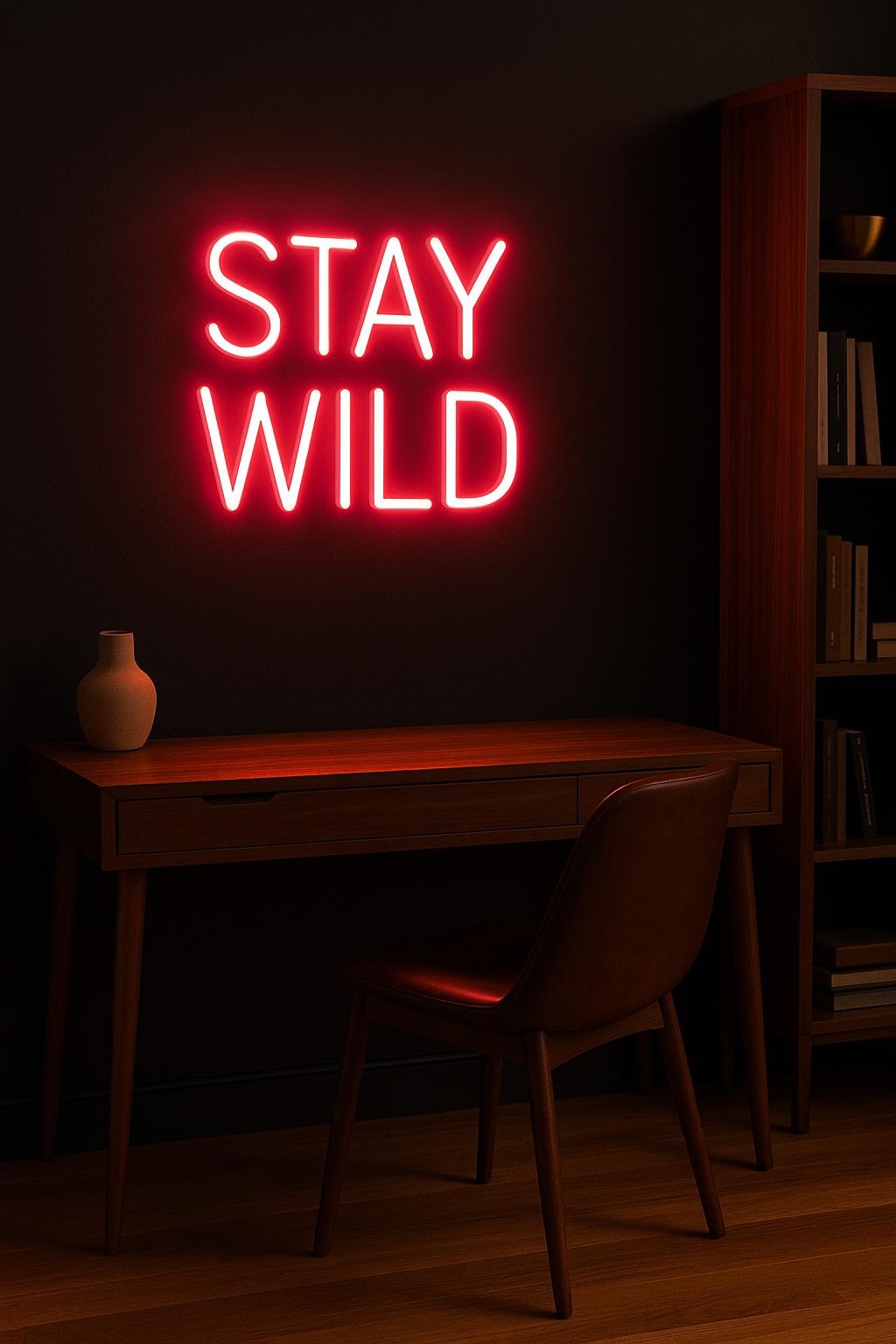 Personalised Neon Quote Poster | Custom Neon Sign Art | Multiple Sizes A5–A1 | Pink Red Neon Wall Print | Home Decor | Glow Effect Print - Doublenightprints