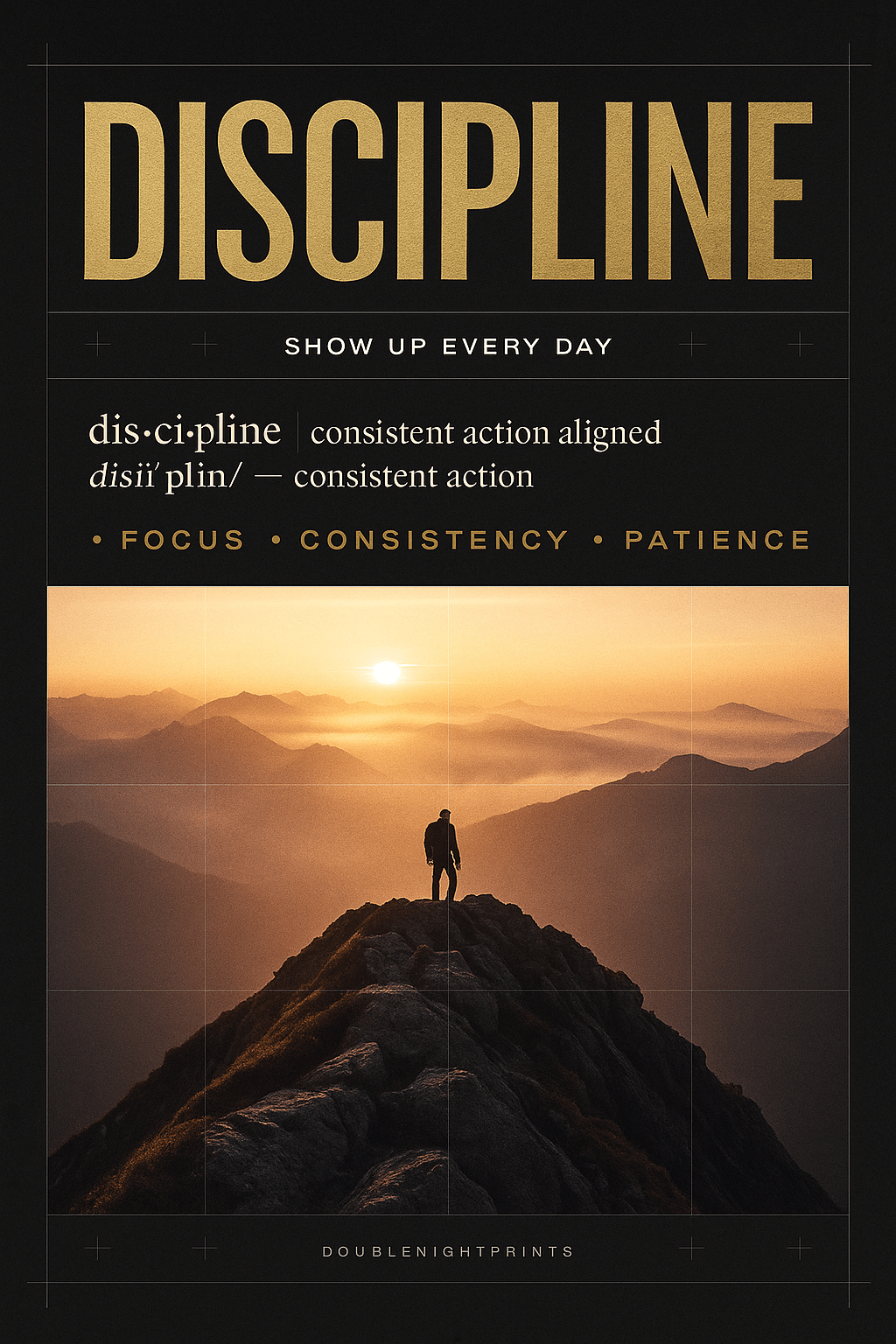 Discipline — Motivational Poster - Doublenightprints