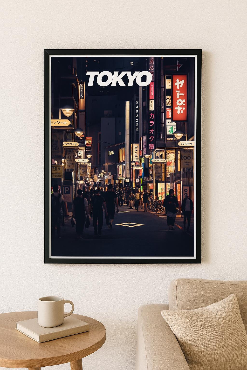 Tokyo Street Poster – Japanese Urban Night Scene | High - Resolution Print | Modern Wall Art | Shibuya Style Photography Decor - Doublenightprints