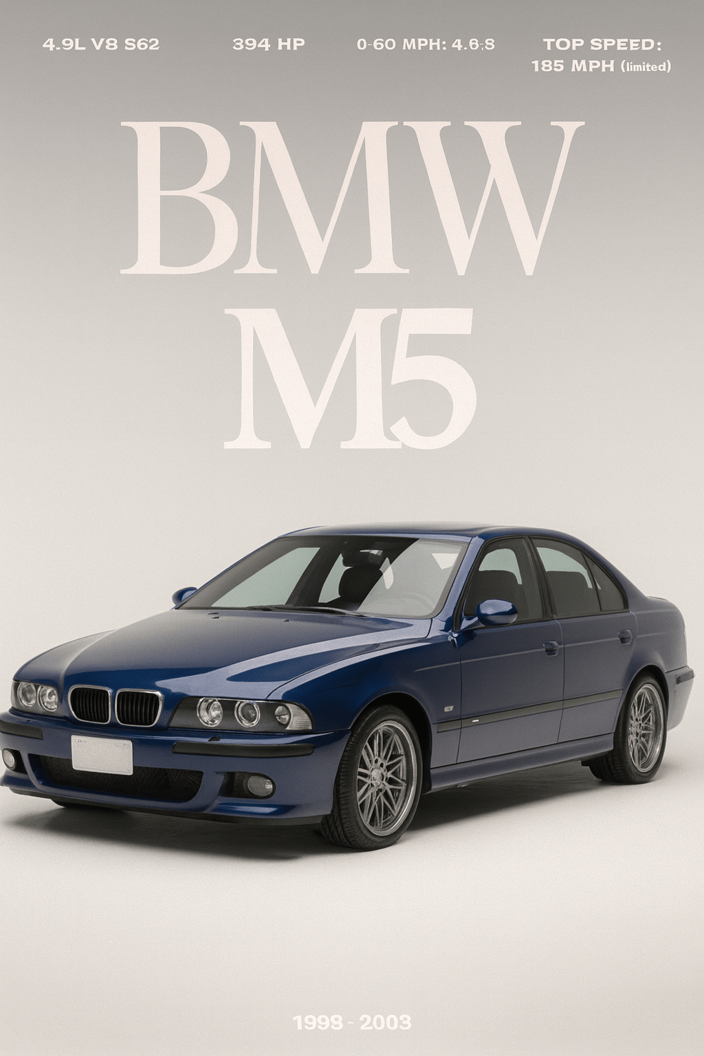 BMW M5 E39 — Studio Poster - Doublenightprints