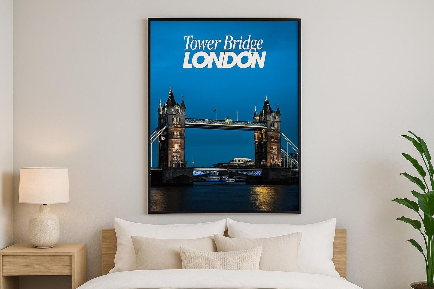 Tower Bridge London Night Skyline Poster – Iconic UK Landmark Wall Art | Travel Photography Print | A4 to A1 Satin Finish - Doublenightprints
