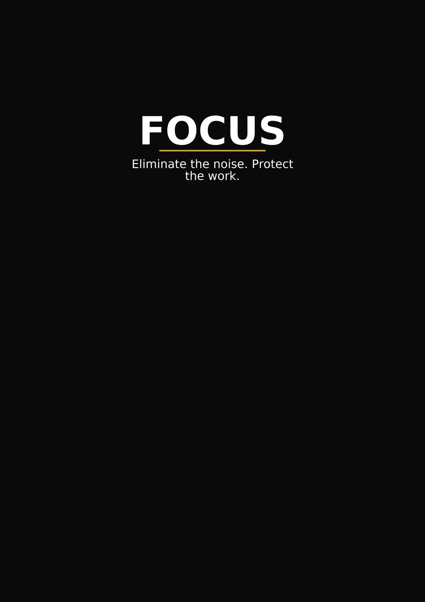 Focus — Minimal Statement Poster - Doublenightprints