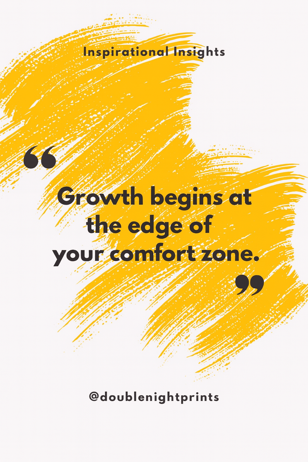 Growth begins at the edge of comfort Motivational Poster – Inspirational Wall Art – Minimalist Quote Print - Doublenightprints