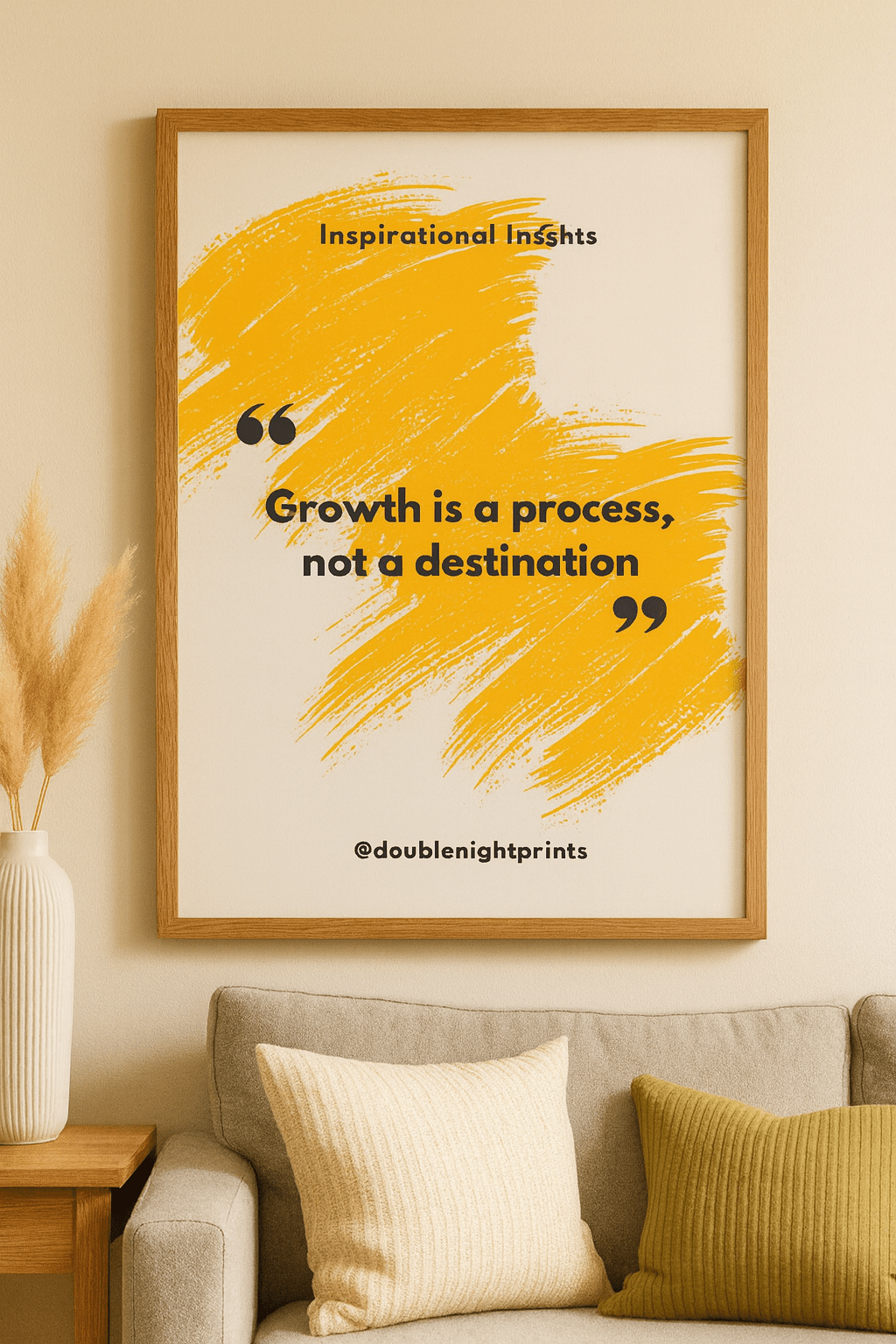 Growth is a Process Motivational Poster – Inspirational Wall Art – Minimalist Quote Print ( Digital Download ) - Doublenightprints