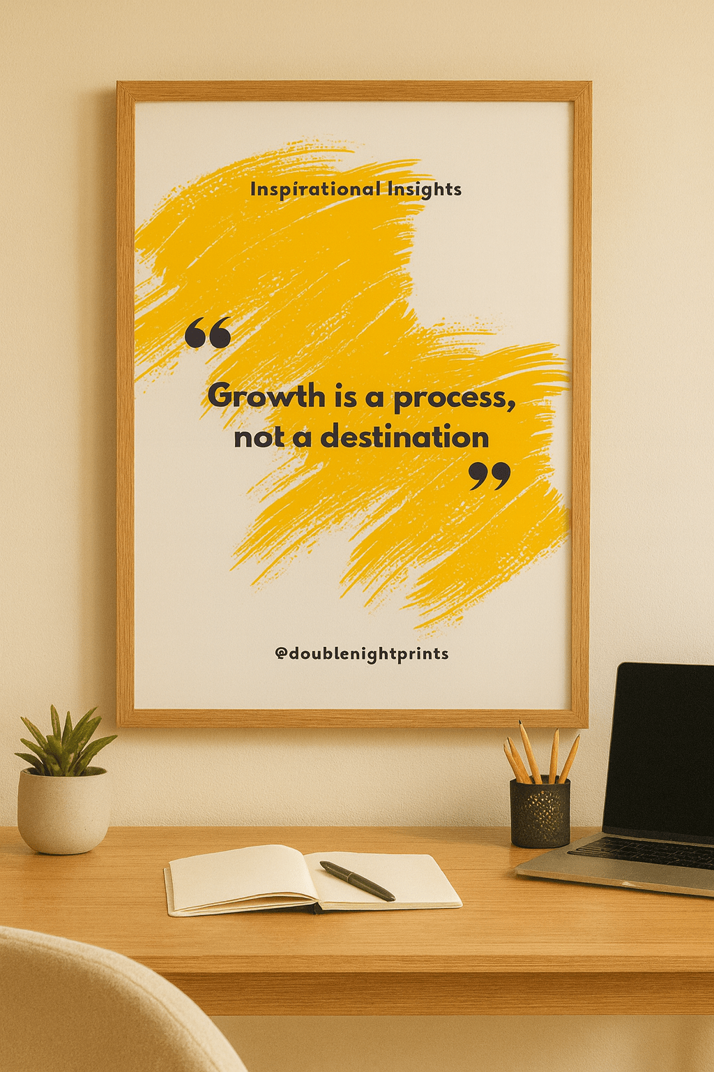 Growth is a Process Motivational Poster – Inspirational Wall Art – Minimalist Quote Print ( Digital Download ) - Doublenightprints