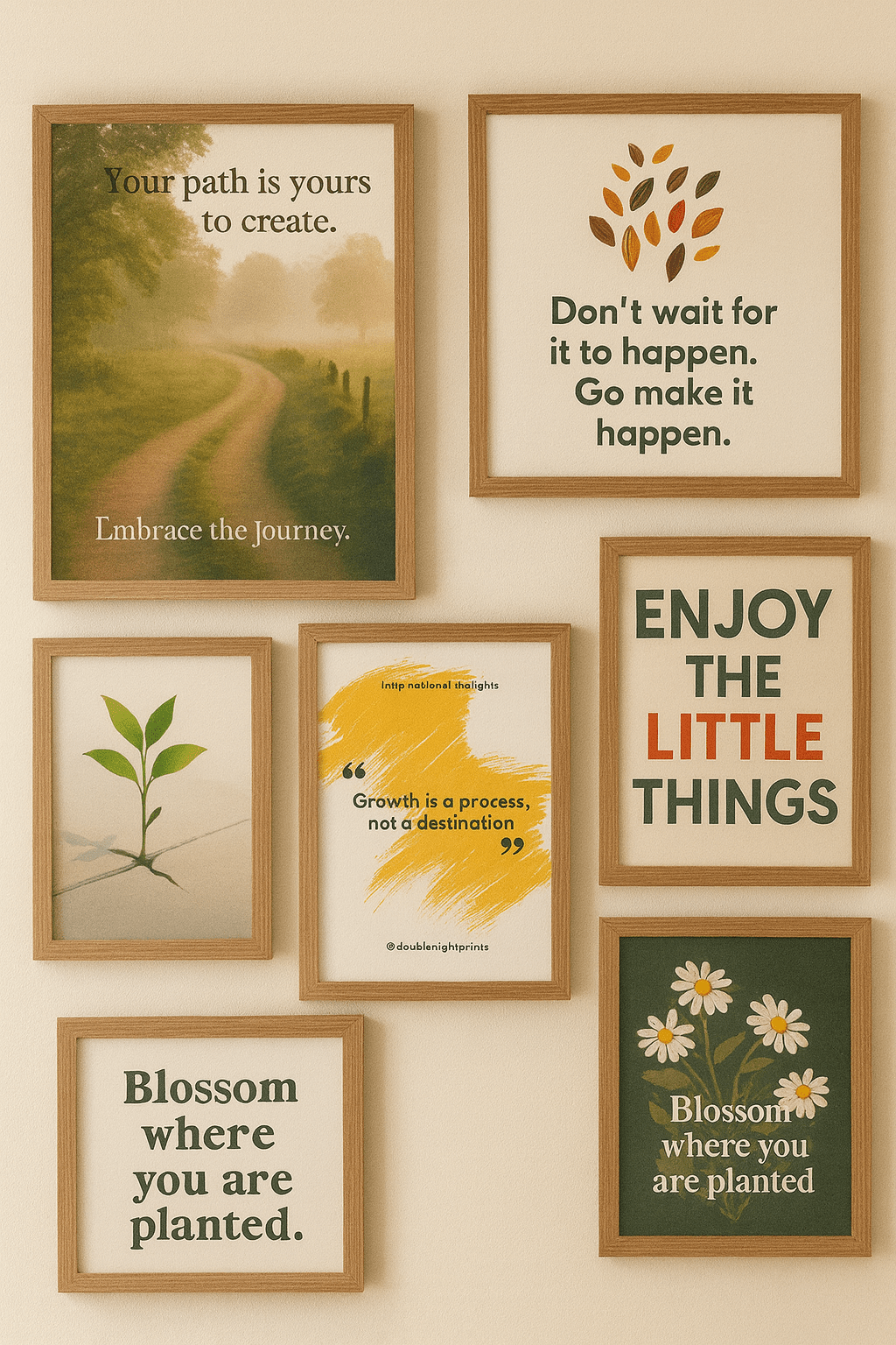 Growth is a Process Motivational Poster – Inspirational Wall Art – Minimalist Quote Print ( Digital Download ) - Doublenightprints