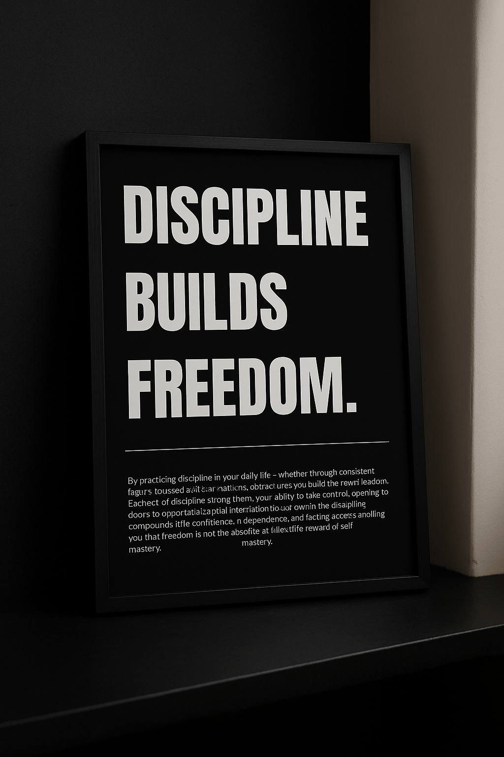Discipline Builds Freedom Motivational Poster | Inspirational wall art - Doublenightprints