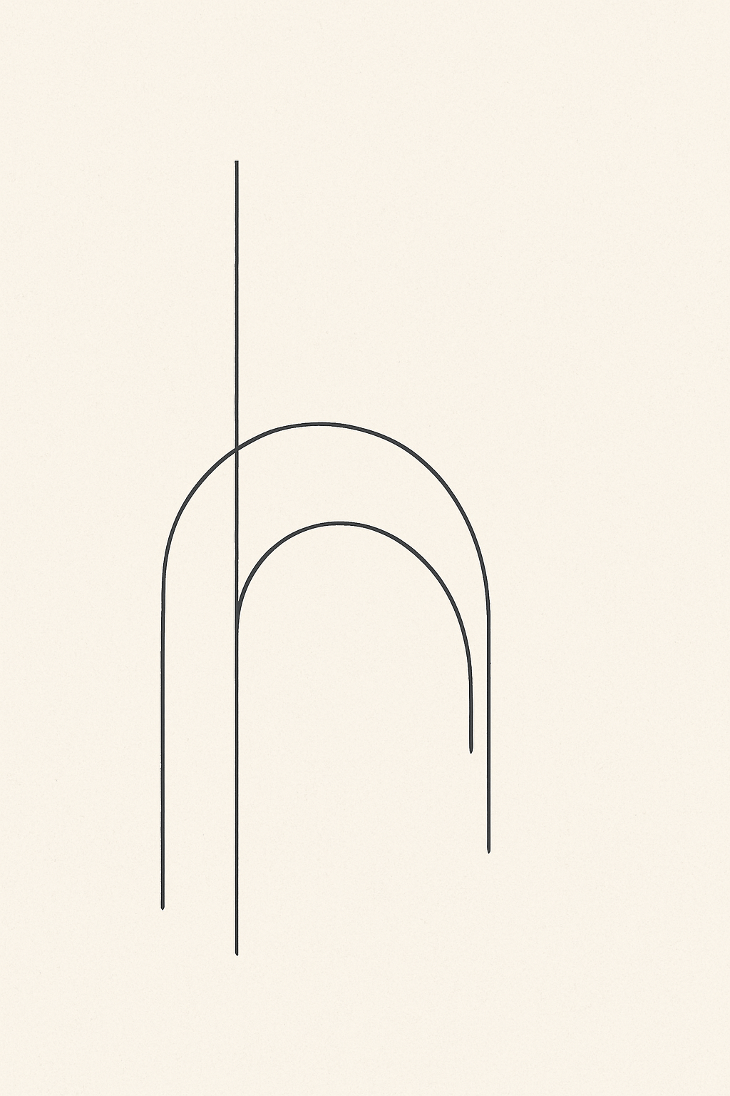 Modern Abstract No. 4 — Line Arches - Doublenightprints