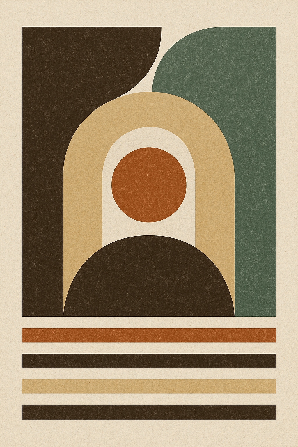 Modernist Geometry — Vintage Abstract Poster - Doublenightprints