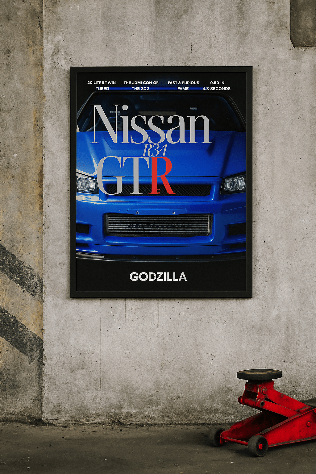 Nissan GTR Poster: JDM Sports Car Art Print - Doublenightprints