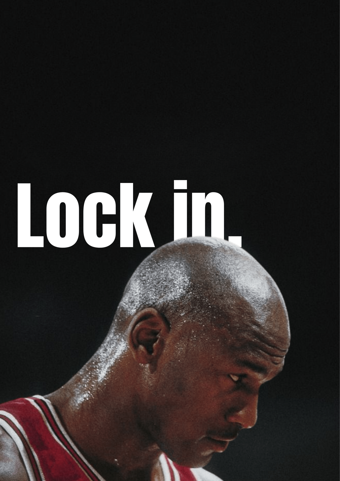 Michael Jordan Motivational Poster – Lock In | Basketball Wall Art (A5–A1) - Doublenightprints