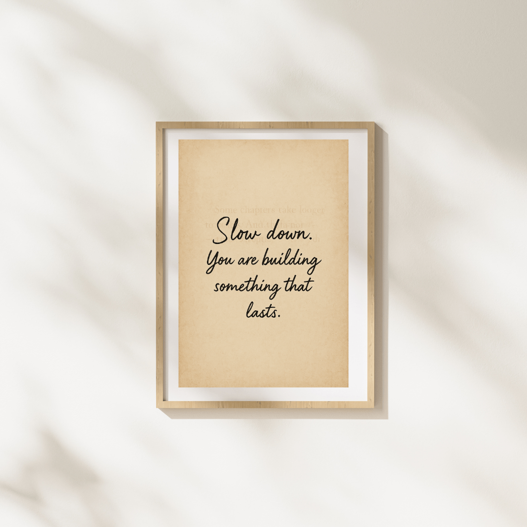 Slow Down – Vintage Motivational Poster - Doublenightprints