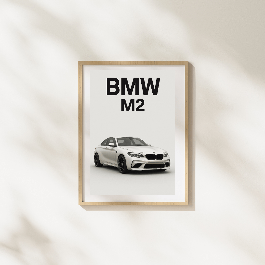 BMW M2 Minimalist Poster - Doublenightprints