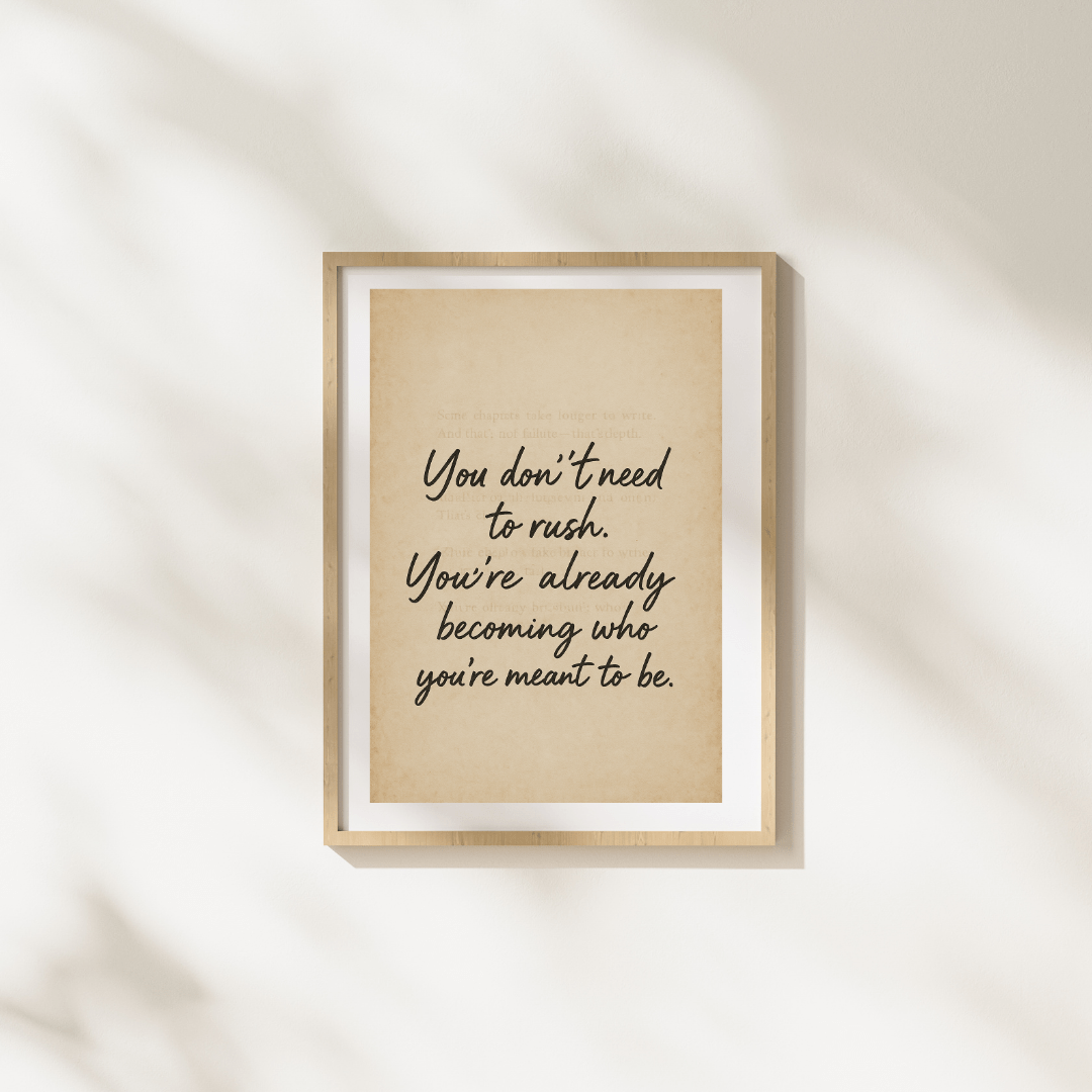 You Don’t Need To Rush – Vintage Motivational Poster - Doublenightprints