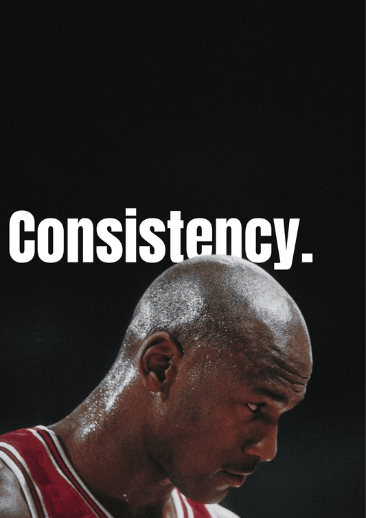 Michael Jordan Motivational Poster – Consistency | Basketball Wall Art (A5–A1) - Doublenightprints