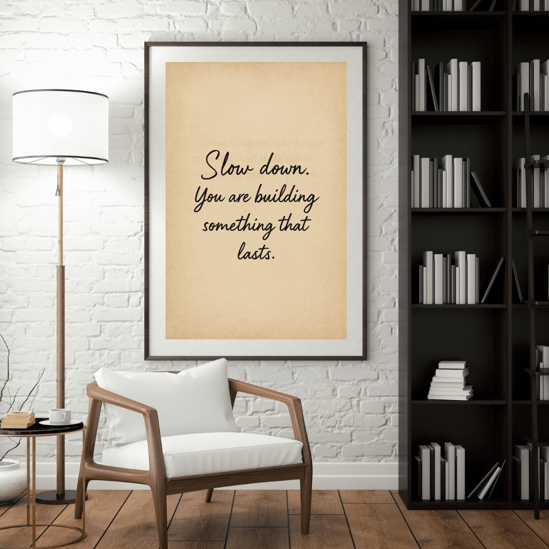 Slow Down – Vintage Motivational Poster - Doublenightprints