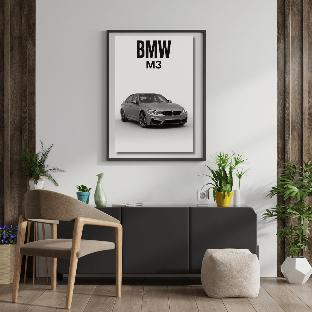 BMW F80 M3 Minimalist Poster - Doublenightprints