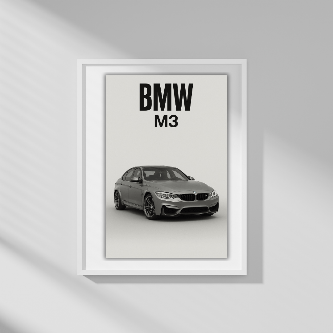 BMW F80 M3 Minimalist Poster - Doublenightprints