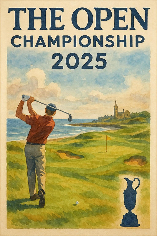 The Open Championship 2025 Poster | Limited Edition Golf Art Print | Watercolor Sports Wall Decor | Golf Gift for Him | Collector’s Item - Doublenightprints