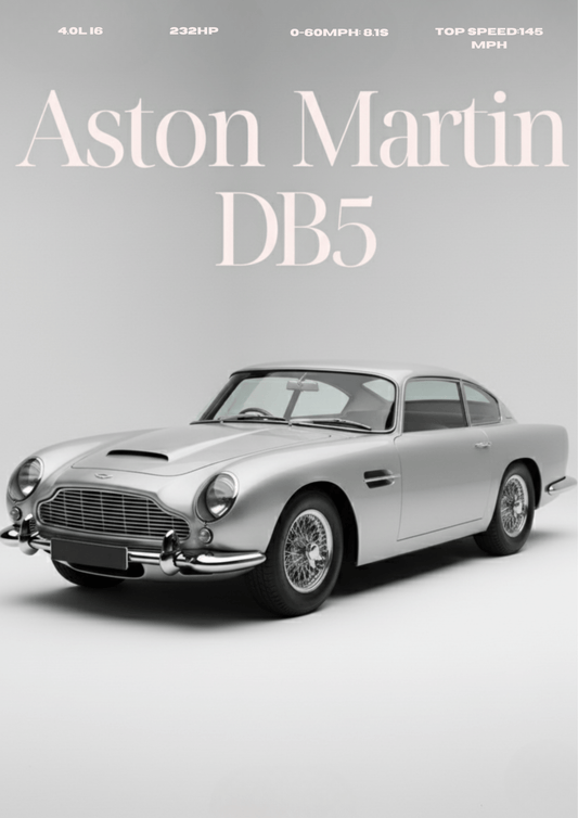 Aston Martin DB5 — Studio Poster - Doublenightprints