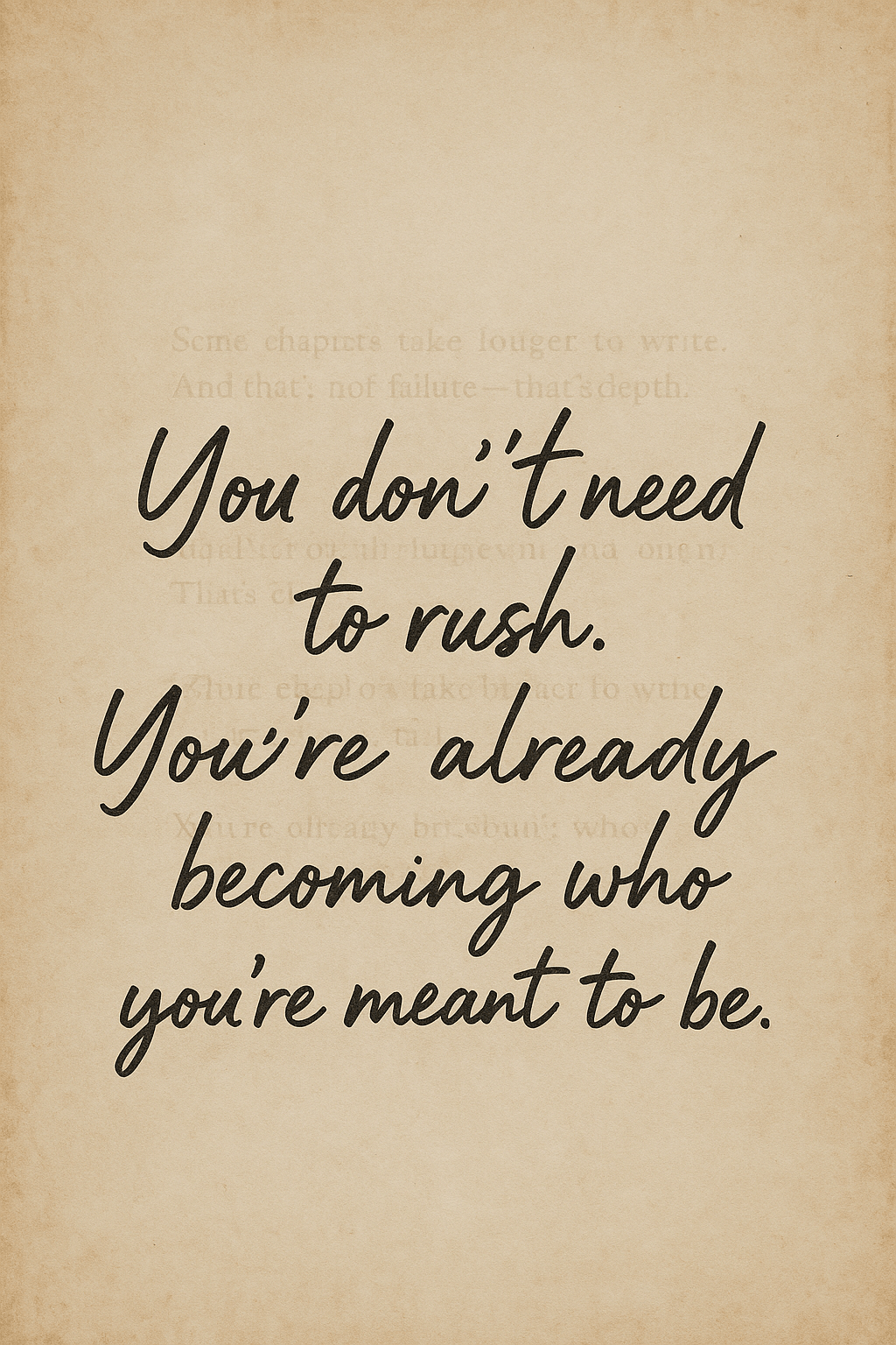 You Don’t Need To Rush – Vintage Motivational Poster - Doublenightprints