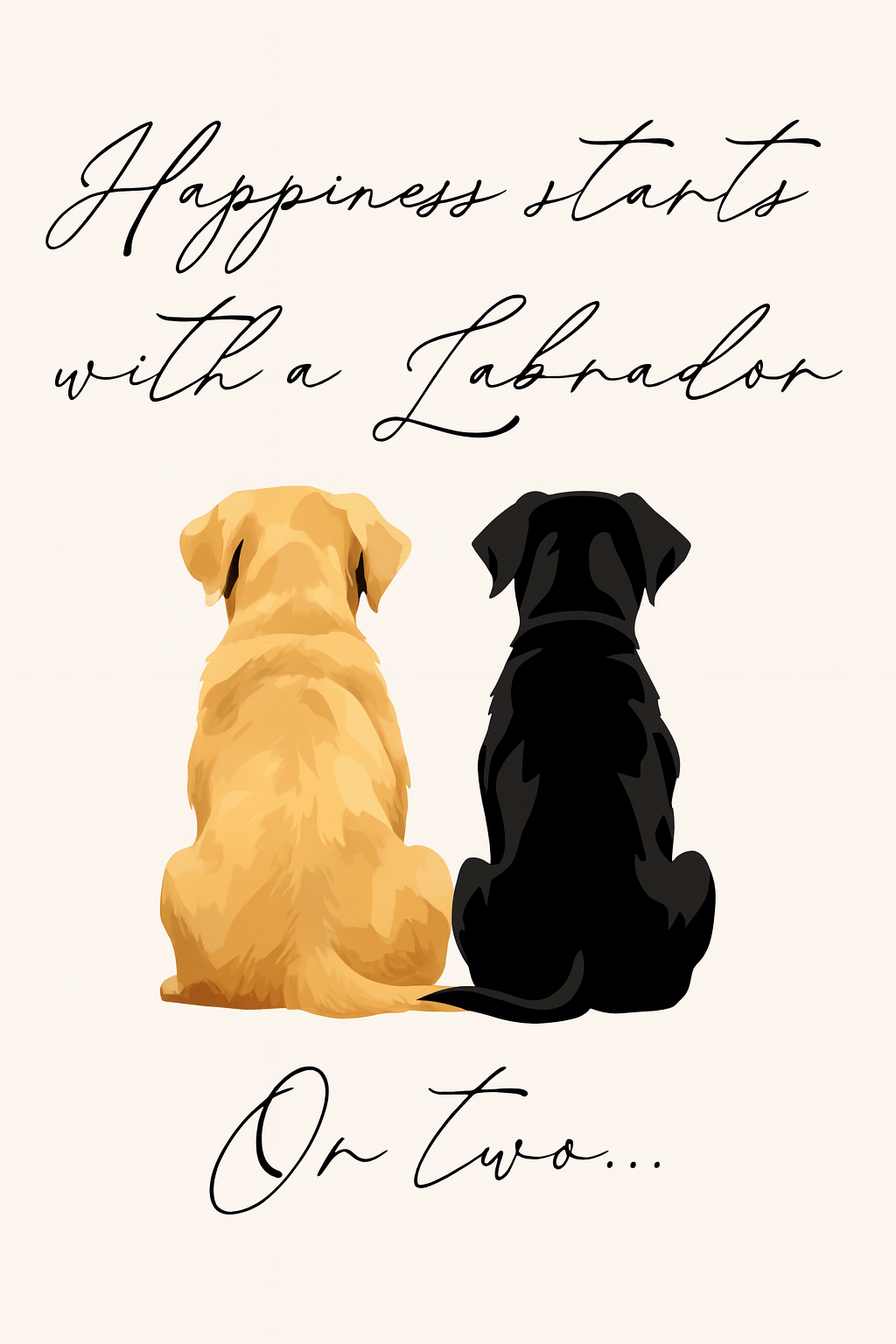 Two Pets Custom Portrait Poster - Doublenightprints