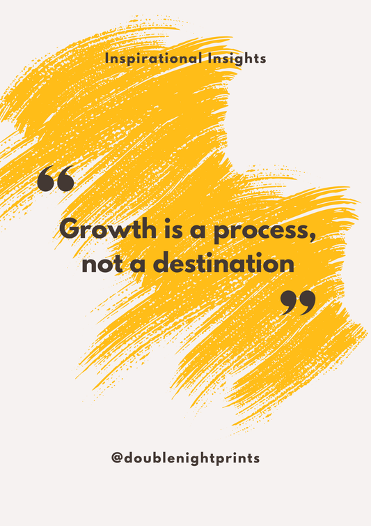 Growth is a Process Motivational Poster – Inspirational Wall Art – Minimalist Quote Print ( Digital Download ) - Doublenightprints