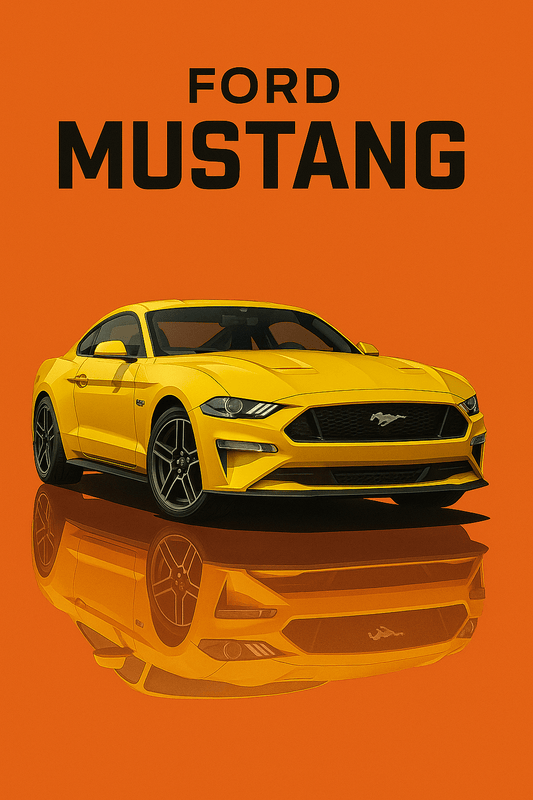 Ford Mustang Shelby GT500 2020 Poster – American Car Wall Art (A1–A4, Portrait & Landscape) - Doublenightprints