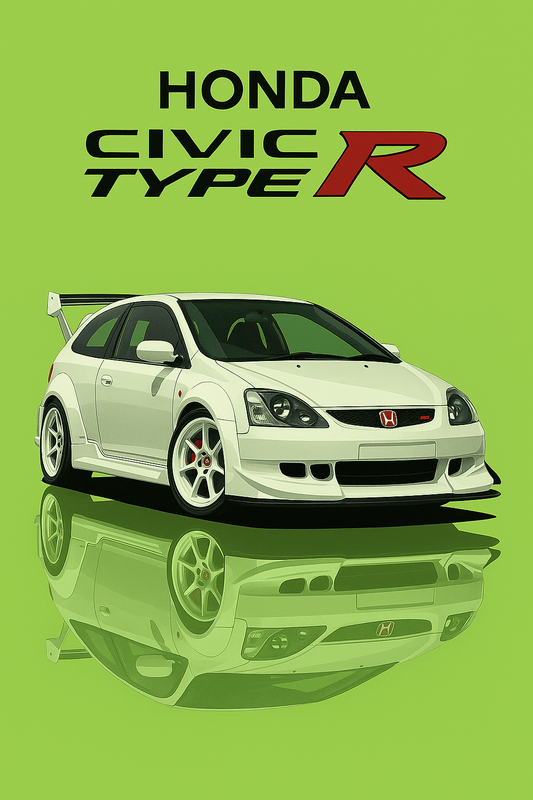 Honda Civic Type R Poster - Modified Car Poster - Honda EP3 Poster A1 - A4 - Doublenightprints