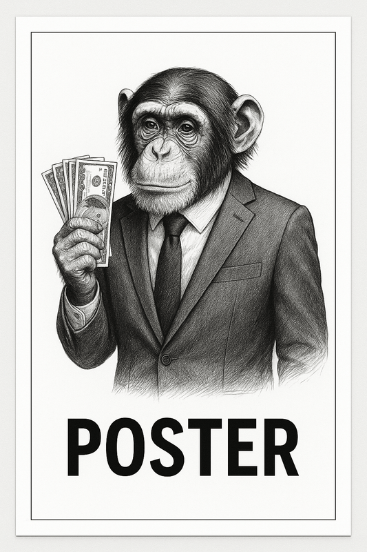 Monkey Money Poster ( Digital Download Poster ) - Doublenightprints