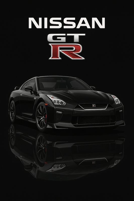Nissan GTR R35 Premium Poster - Car enthusiast Wall art - Custom Car Poster - Doublenightprints