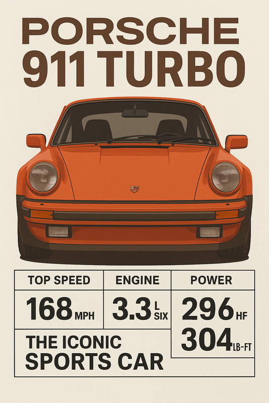 Porsche 911 Turbo (930) — Classic Specs Poster - Doublenightprints