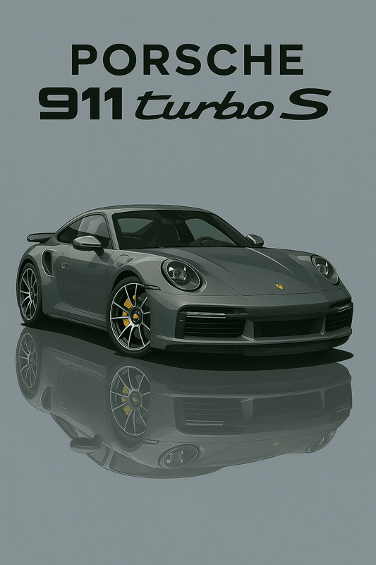 Porsche 911 Turbo S Premium Poster - Car enthusiast Wall art - Custom Car Poster - Doublenightprints