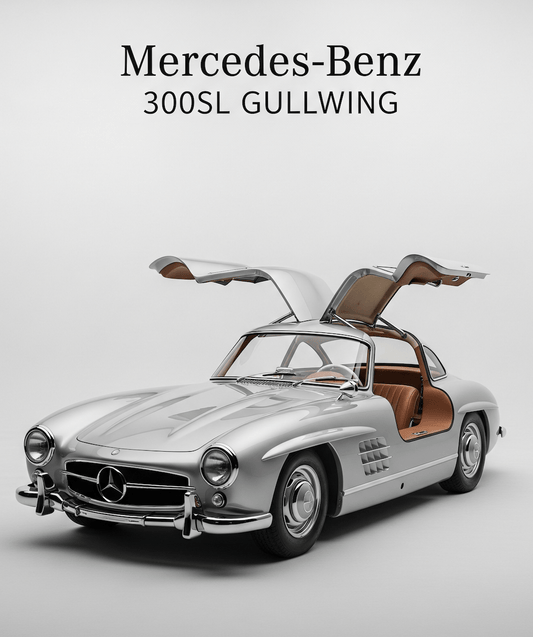Mercedes‑Benz 300SL Gullwing — Studio Poster - Doublenightprints