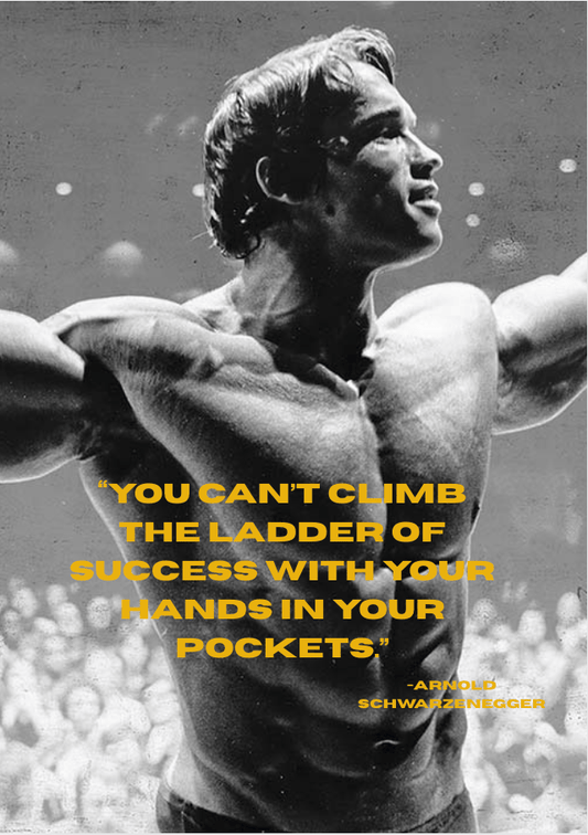 Motivational Poster – “You Can’t Climb the Ladder of Success with Your Hands in Your Pockets” – Inspirational Quote Wall Art - Doublenightprints