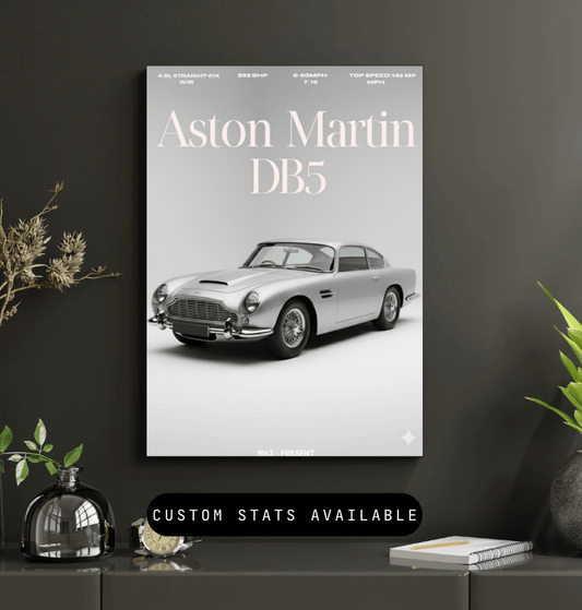 Aston Martin DB5 — Studio Poster - Doublenightprints