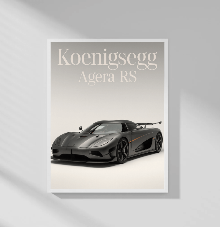 Koenigsegg Agera RS — Studio Poster - Doublenightprints