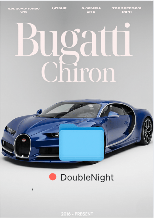 Bugatti Chiron Digital Download Poster - Doublenightprints