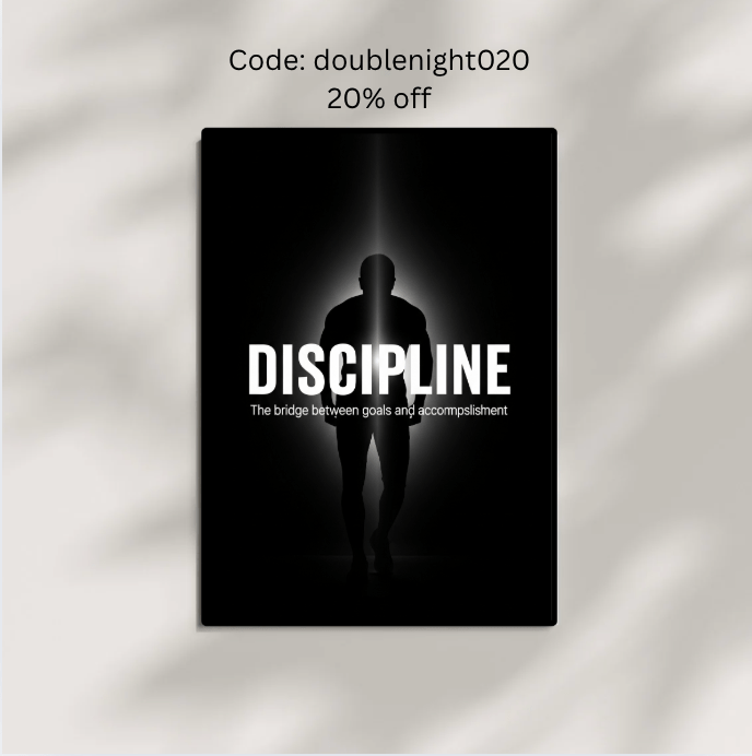 Discipline — Motivational Poster - Motivational Wall art - Gym Decor - Doublenightprints