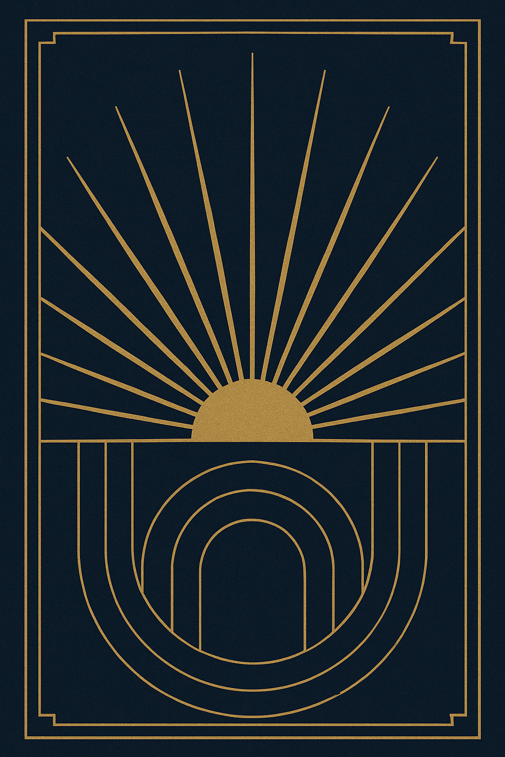 Art Deco No. 1 — Sunburst Arch - Doublenightprints